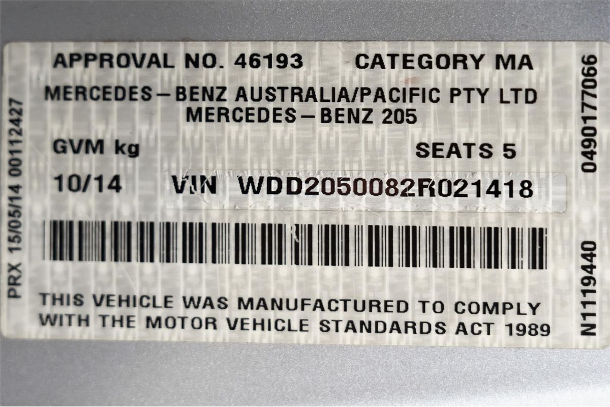 2014 Mercedes-Benz C-Class C250 BlueTEC W205