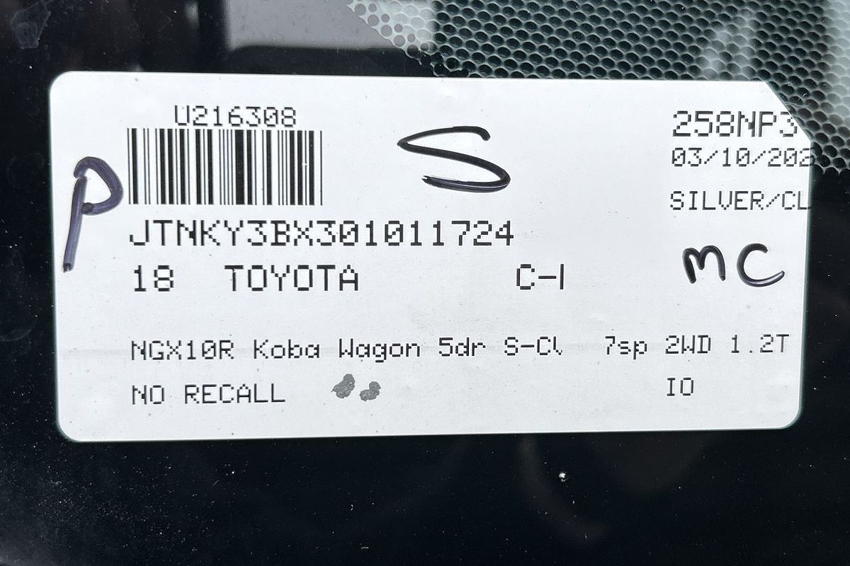 2018 Toyota C-HR Koba NGX10R