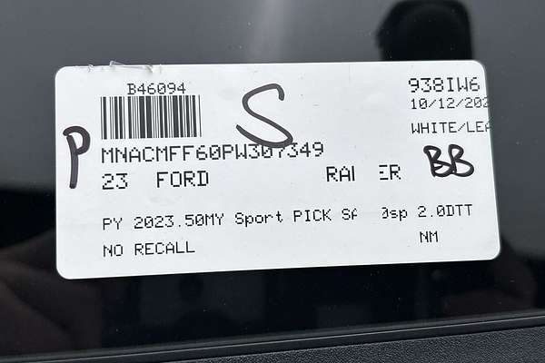 2023 Ford Ranger Sport 4X4 2.0L