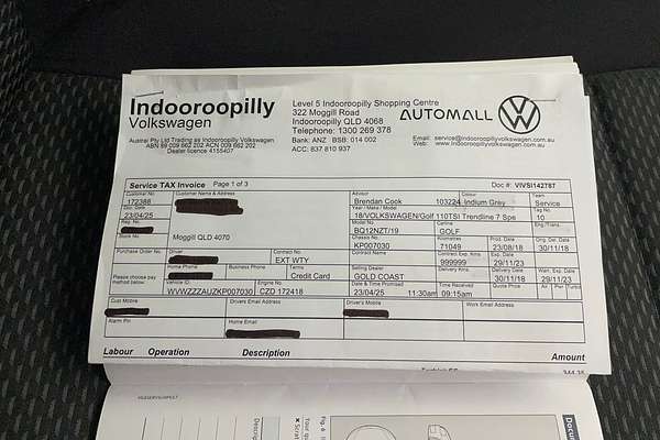 2018 Volkswagen Golf 110TSI Trendline 7.5