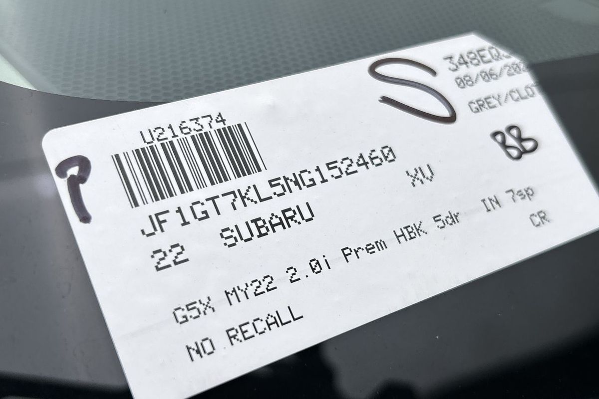 2022 Subaru XV 2.0i Premium G5X