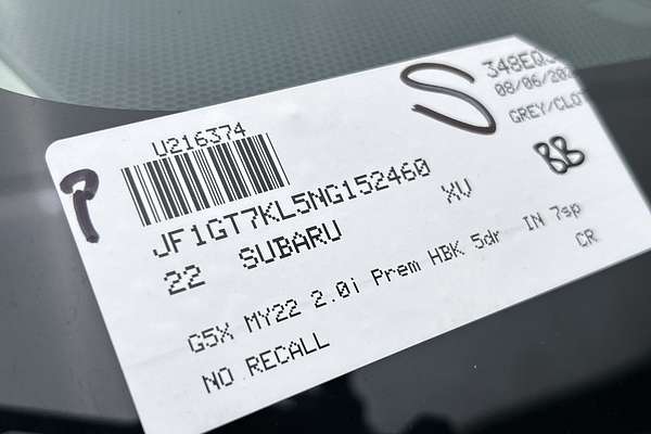 2022 Subaru XV 2.0i Premium G5X