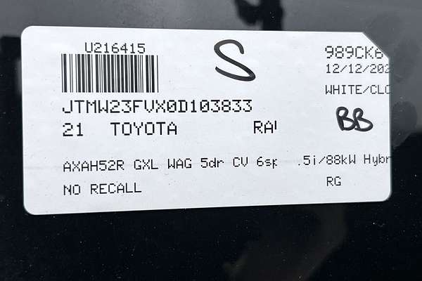 2021 Toyota RAV4 GXL AXAH52R