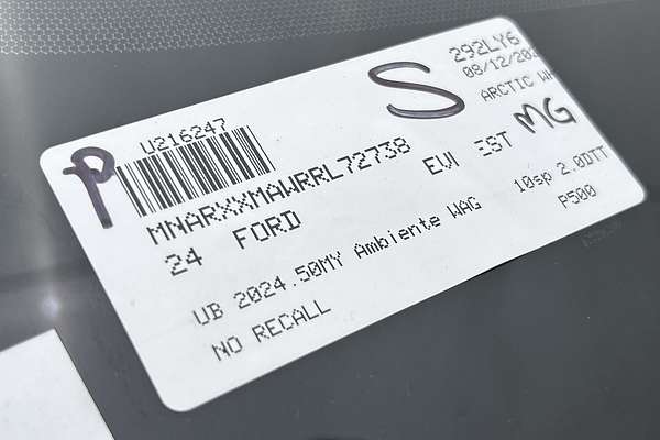 2024 Ford Everest Ambiente 2.0L