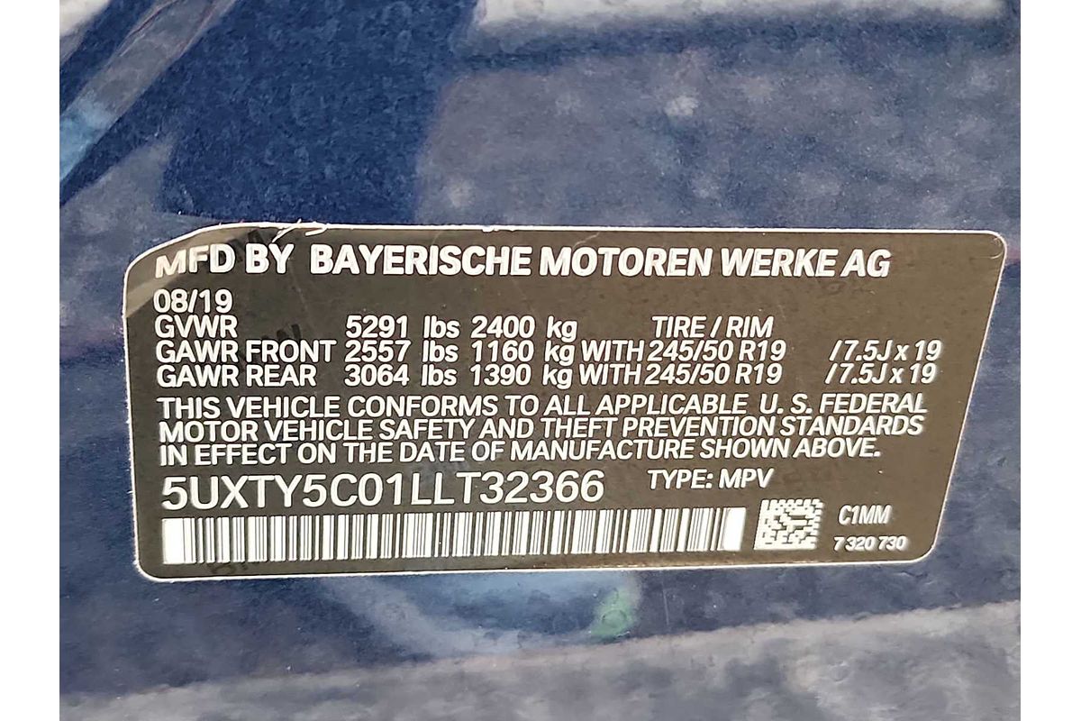 2020 BMW X3 xDrive30i G01