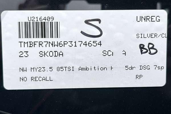 2023 SKODA Scala 85TSI Ambition NW