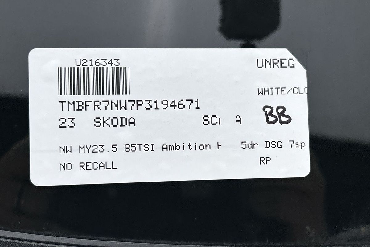 2023 SKODA Scala 85TSI Ambition NW