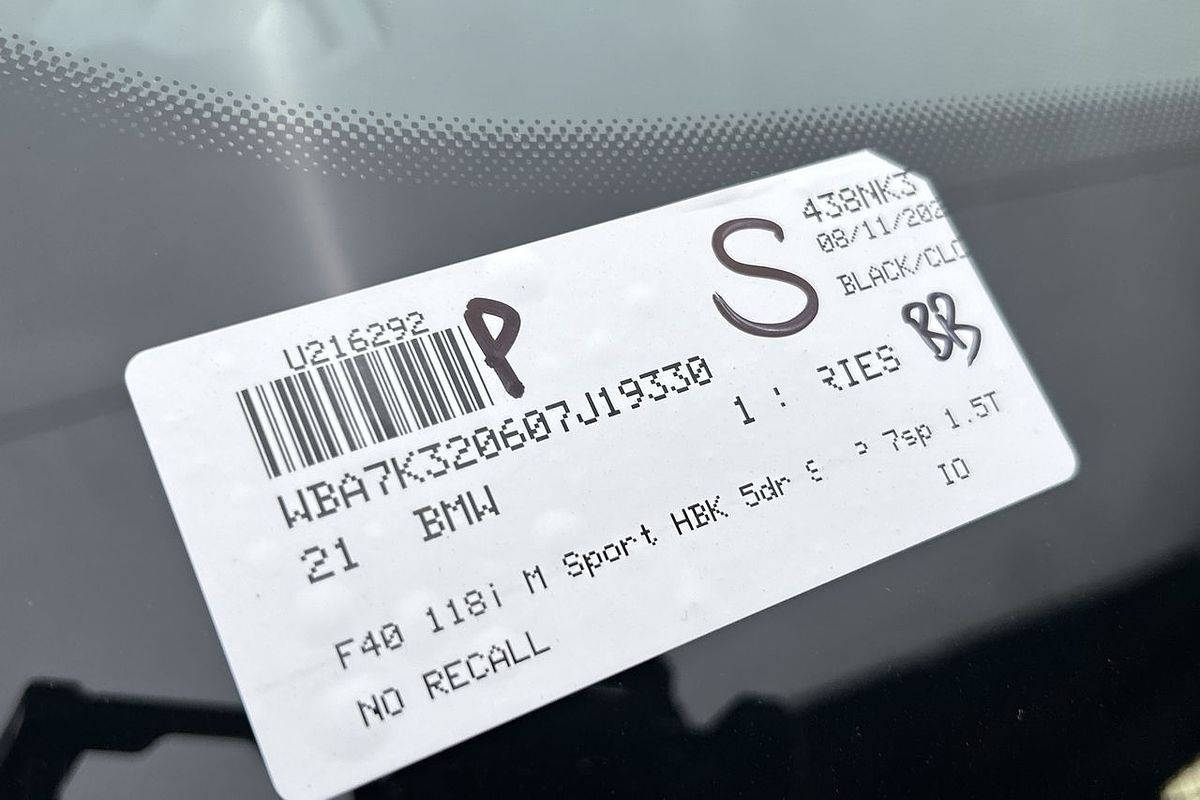 2021 BMW 1 Series 118i M Sport F40