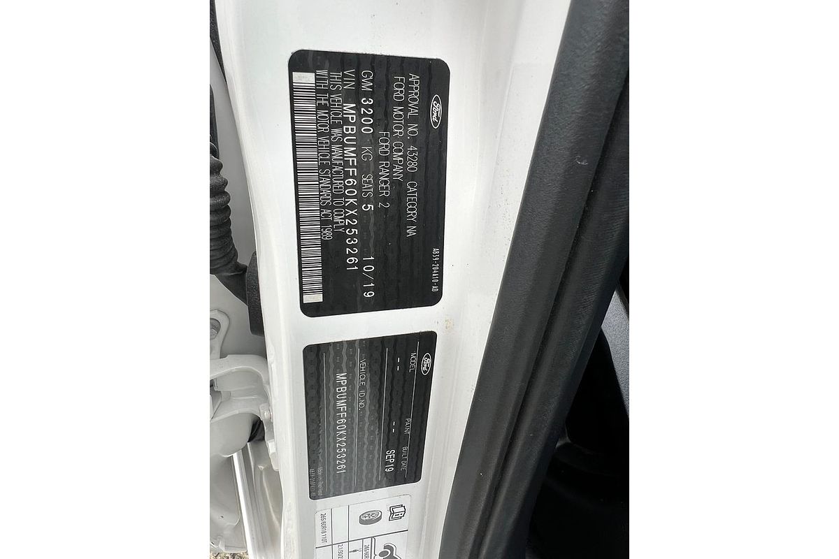 2019 Ford Ranger XLT PX MkIII 4X4 2.0L