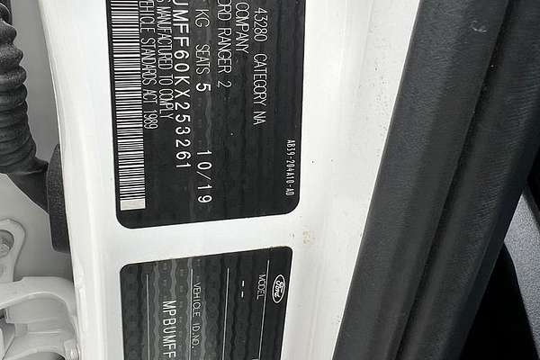 2019 Ford Ranger XLT PX MkIII 4X4 2.0L