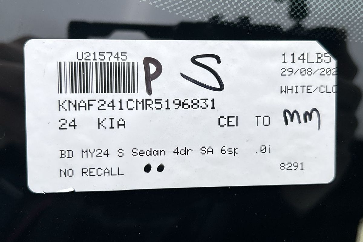 2024 Kia Cerato S BD