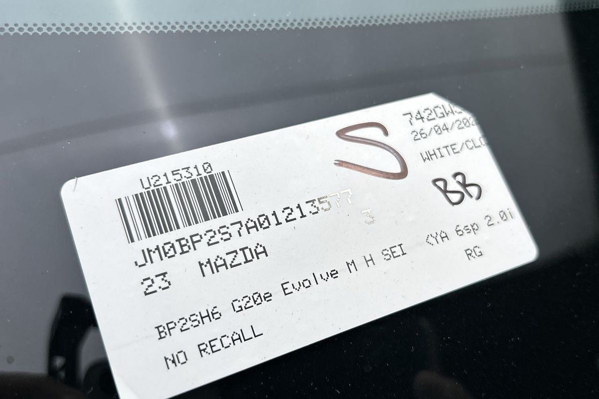 2023 Mazda 3 G20e Evolve M Hybrid BP Series
