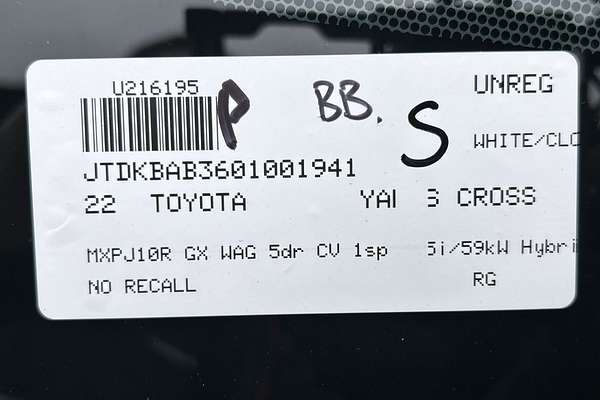2022 Toyota Yaris Cross GX MXPJ10R