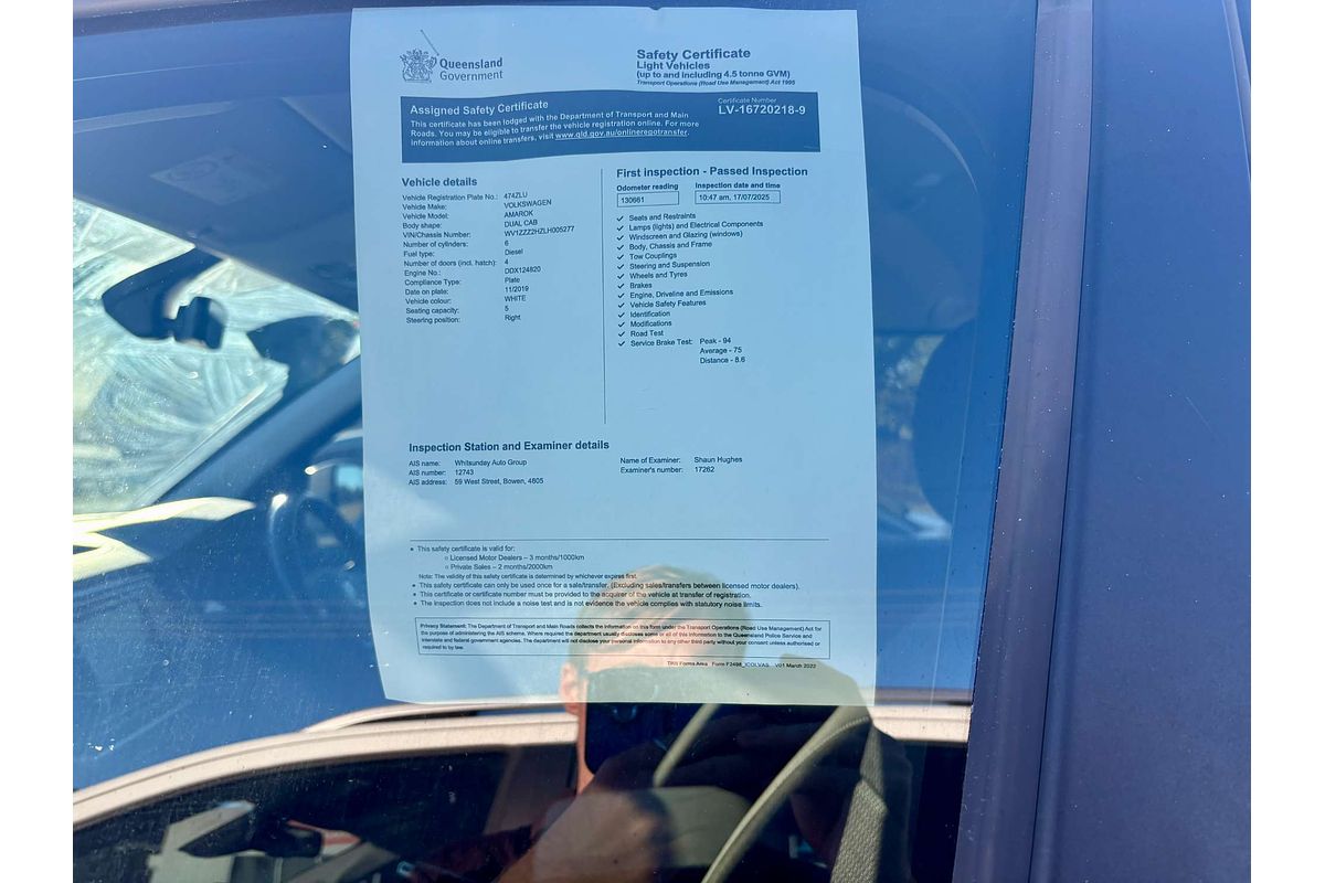 2019 Volkswagen Amarok TDI550 Highline 2H 4X4