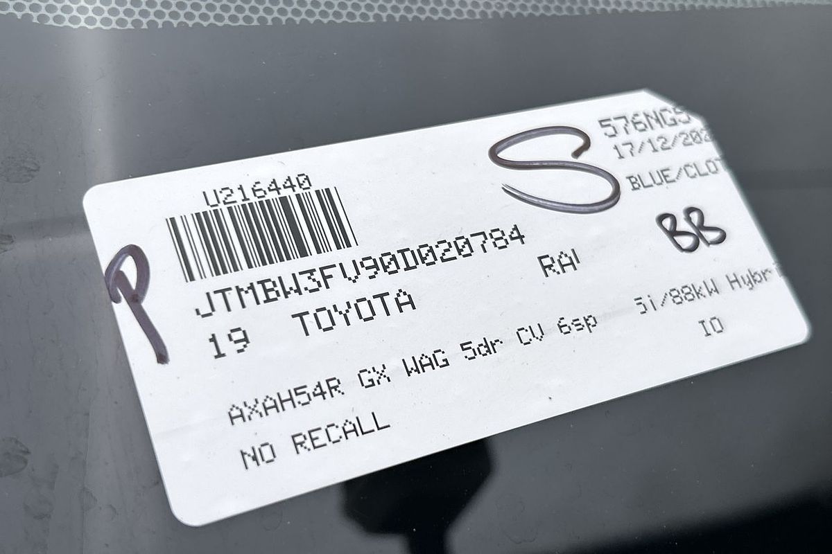 2019 Toyota RAV4 GX AXAH54R