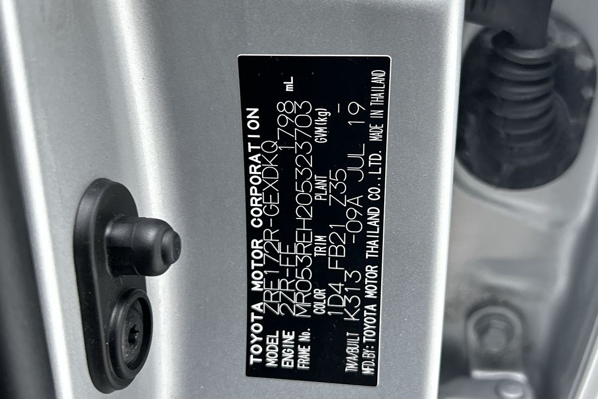 2019 Toyota Corolla Ascent ZRE172R