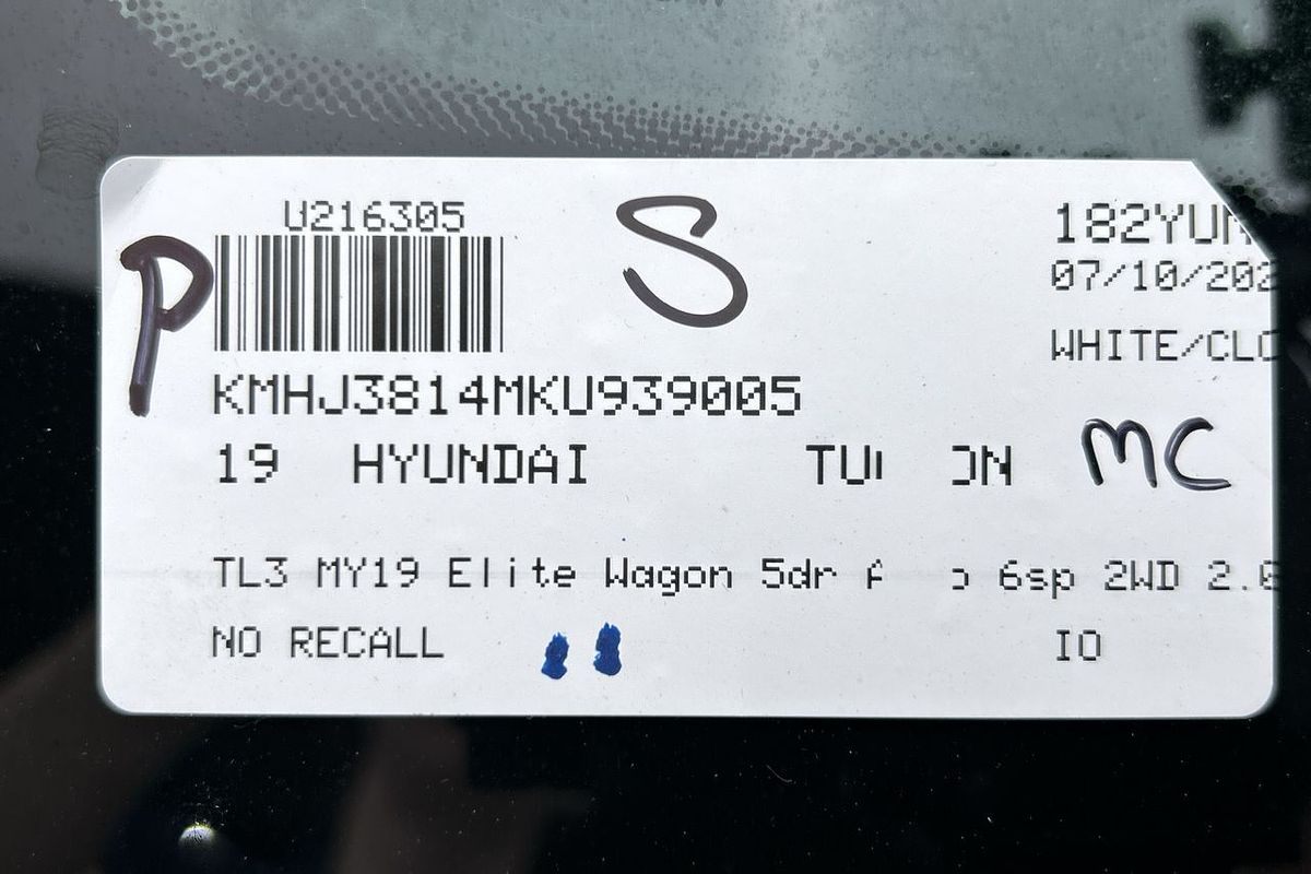 2019 Hyundai Tucson Elite TL3