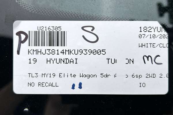 2019 Hyundai Tucson Elite TL3