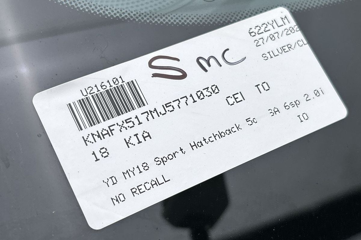 2018 Kia Cerato Sport YD