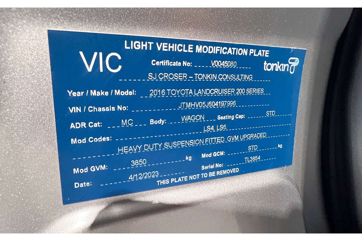 2016 Toyota Landcruiser VX VDJ200R
