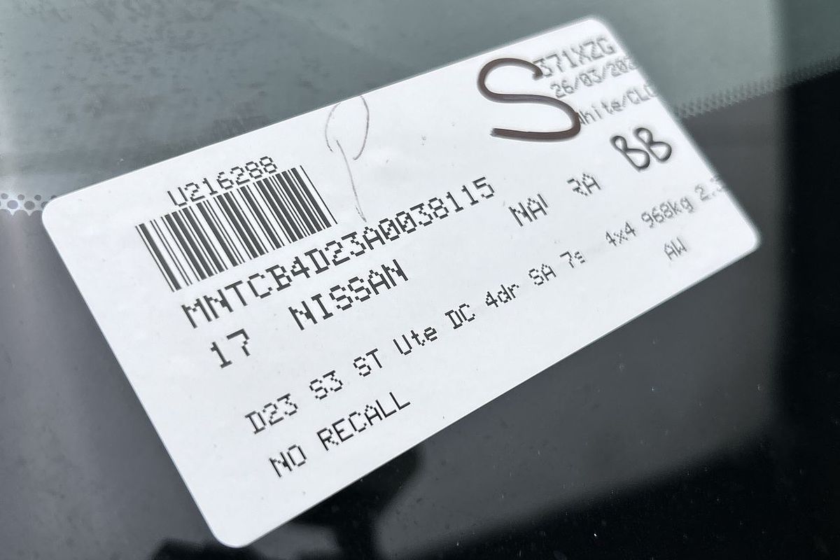 2017 Nissan Navara ST D23 Series 3 4X4