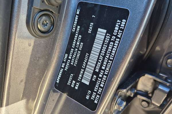 2019 Toyota Fortuner GXL GUN156R