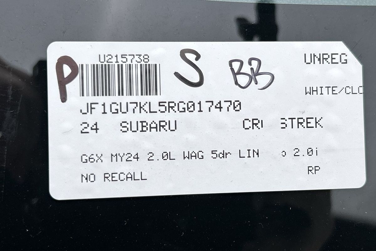 2024 Subaru Crosstrek 2.0L G6X