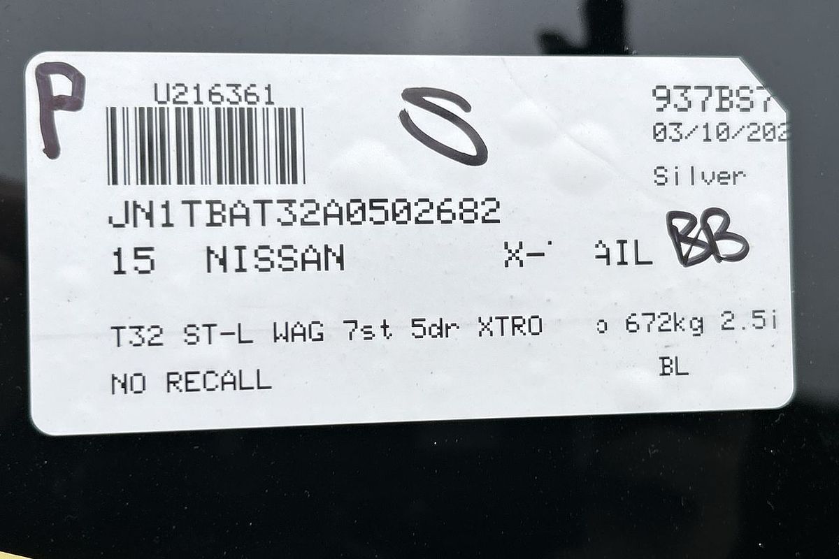 2015 Nissan X-TRAIL ST-L T32