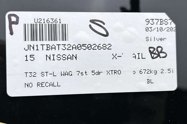 2015 Nissan X-TRAIL ST-L T32