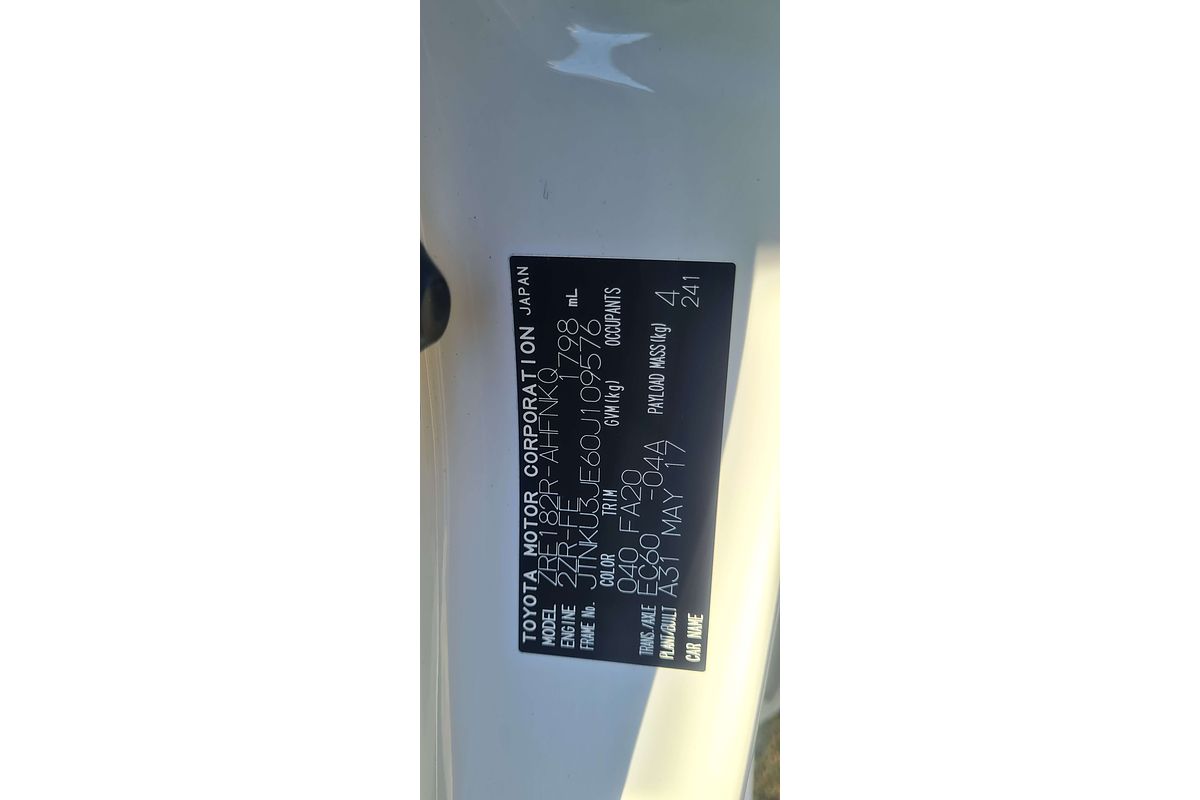 2017 Toyota Corolla Ascent Sport ZRE182R