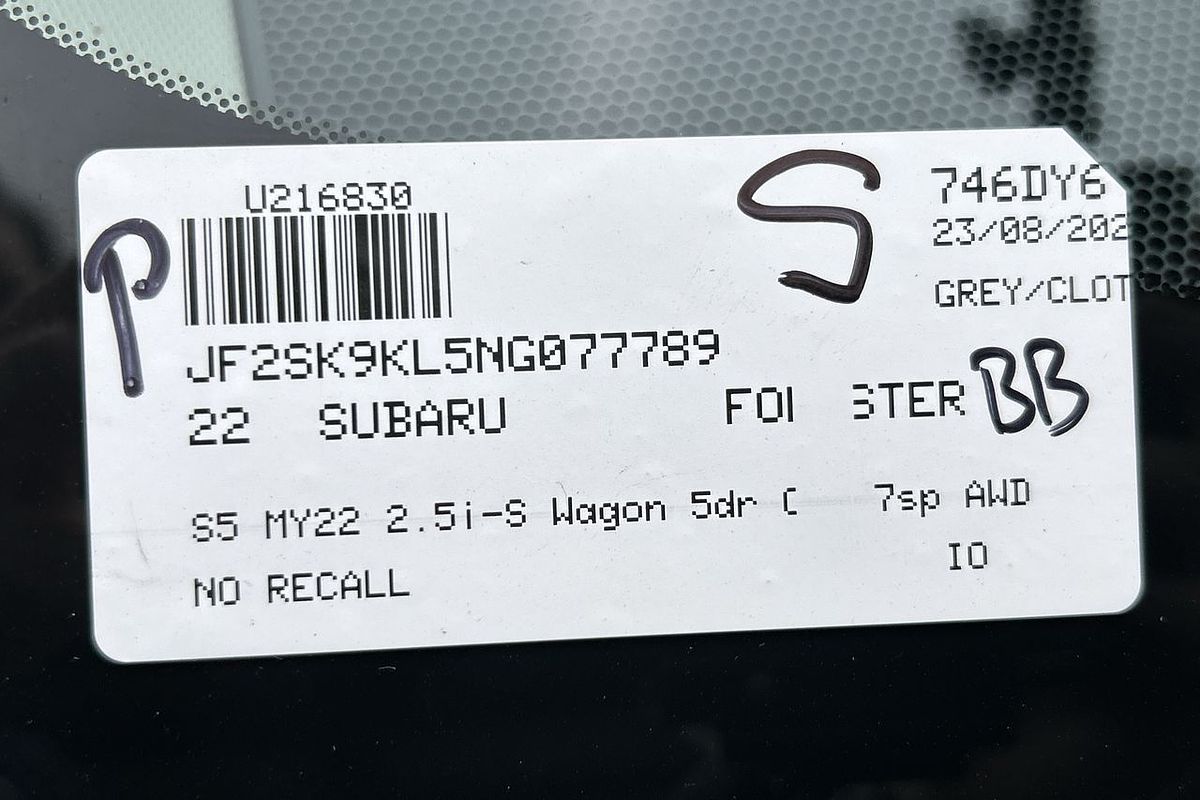 2022 Subaru Forester 2.5i-S S5