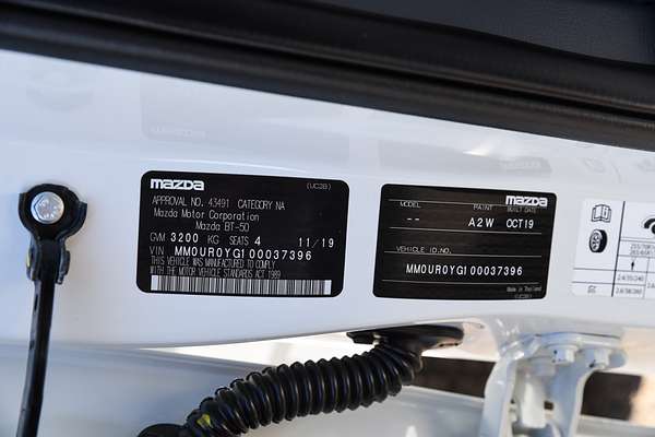 2019 Mazda BT-50 XT Hi-Rider UR Rear Wheel Drive