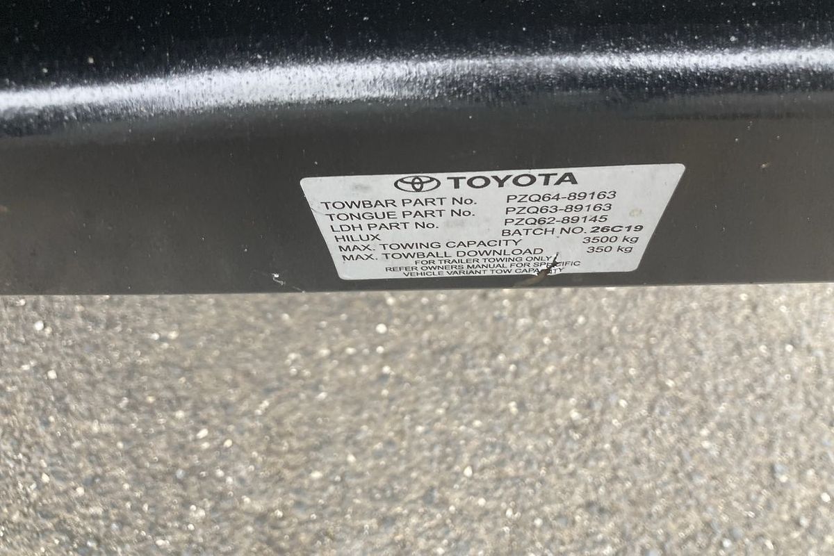 2018 Toyota Hilux Workmate GUN122R Rear Wheel Drive