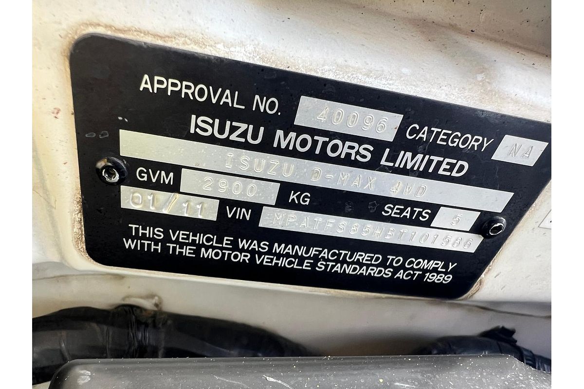 2011 Isuzu D-MAX SX 4X4