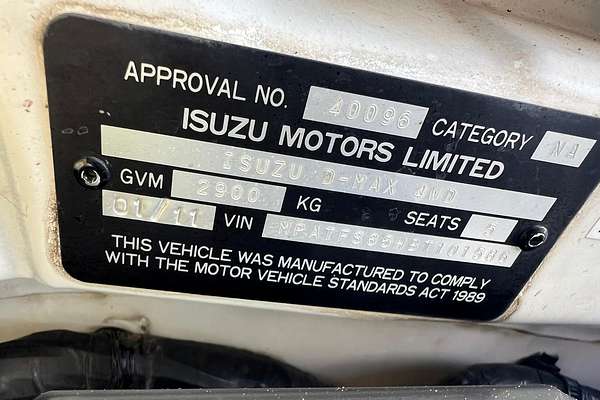 2011 Isuzu D-MAX SX 4X4