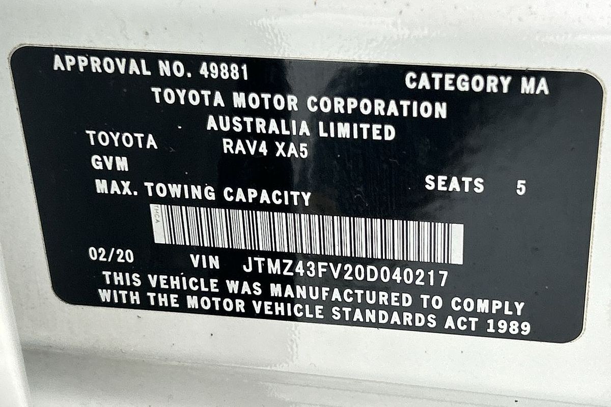 2020 Toyota RAV4 GX MXAA52R