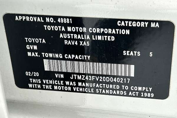 2020 Toyota RAV4 GX MXAA52R