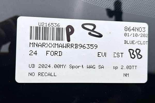 2024 Ford Everest Sport 2.0L