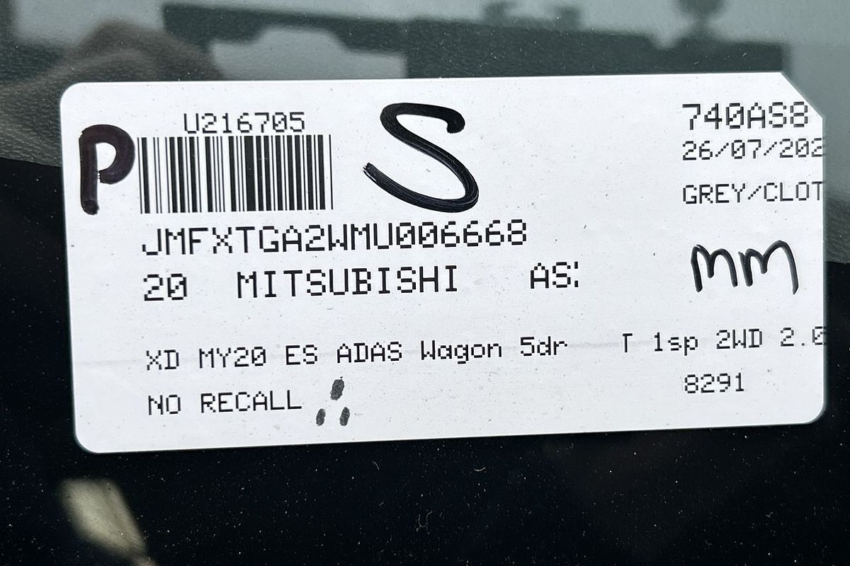 2020 Mitsubishi ASX ES ADAS XD
