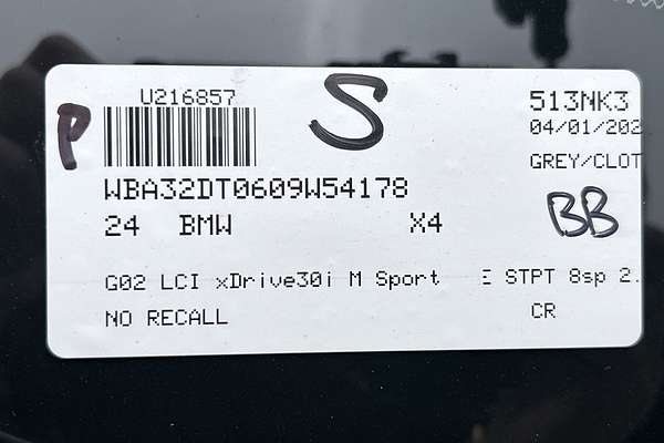 2024 BMW X4 xDrive30i M Sport G02 LCI