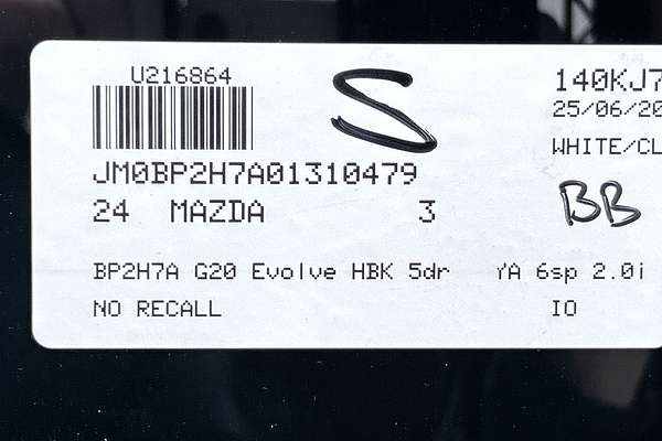 2024 Mazda 3 G20 Evolve BP Series