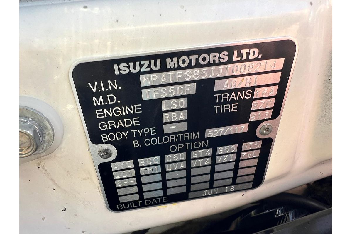 2018 Isuzu D-MAX SX 4X4