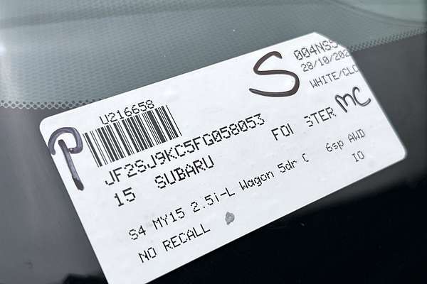 2015 Subaru Forester 2.5i-L S4