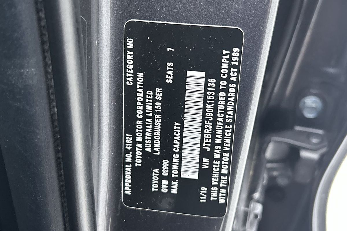 2019 Toyota Landcruiser Prado VX GDJ150R