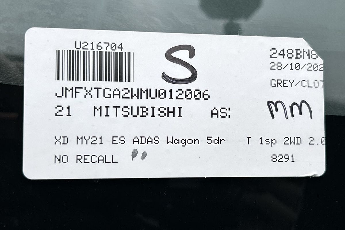 2021 Mitsubishi ASX ES ADAS XD