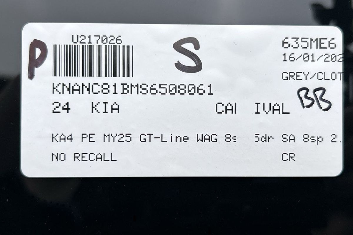 2024 Kia Carnival GT-Line KA4 PE