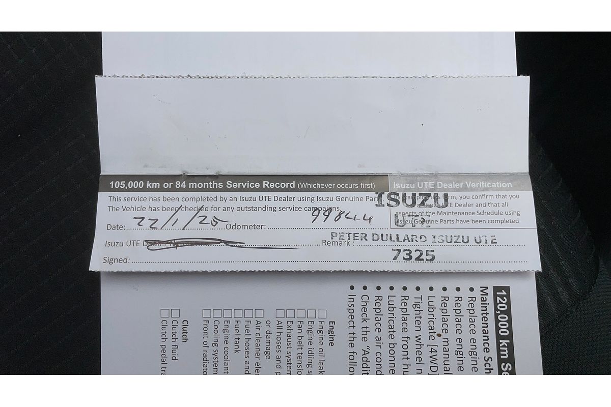 2020 Isuzu D-MAX SX High Ride Rear Wheel Drive