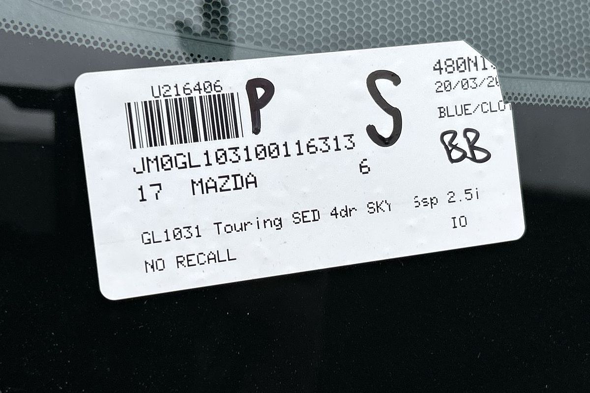 2017 Mazda 6 Touring GL Series