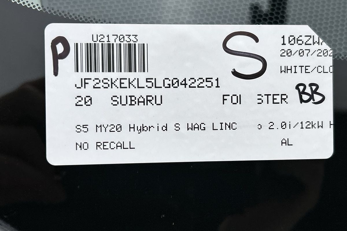 2020 Subaru Forester Hybrid S S5
