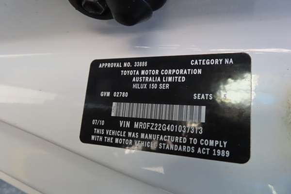 2010 Toyota Hilux SR KUN26R 4X4